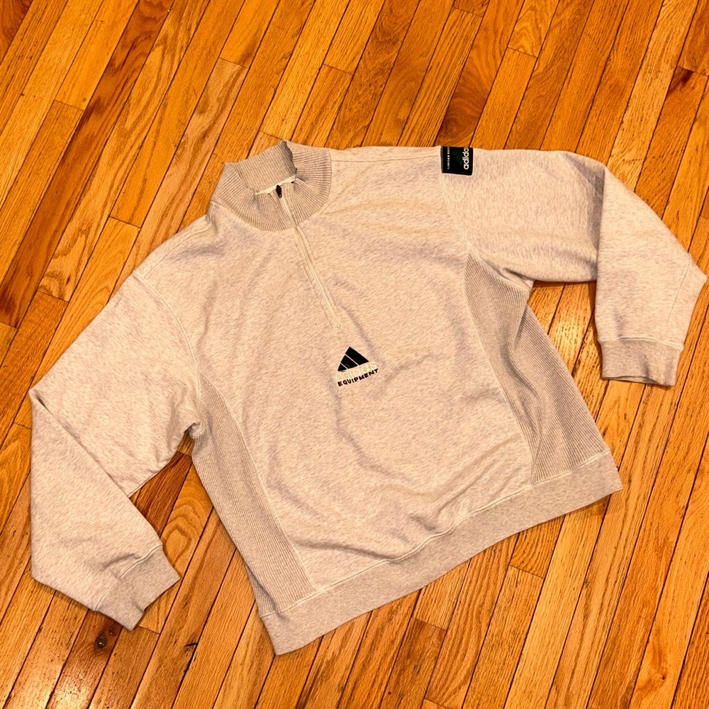 VTG 90s Original Adidas Equipment Limited Edition 1/4 Zip Pullover(Heayweight)